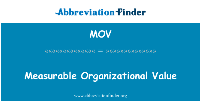 Measurable Organizational Value的定义