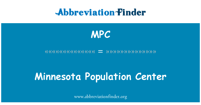 Minnesota Population Center的定义