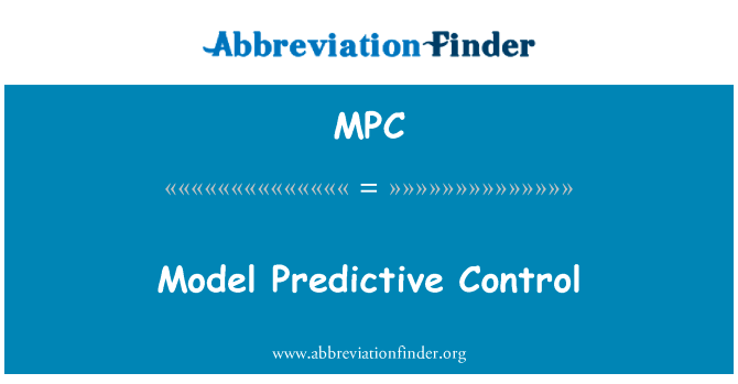 Model Predictive Control的定义