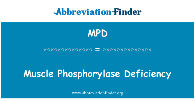 Muscle Phosphorylase Deficiency的定义