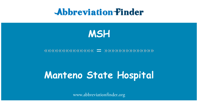 Manteno State Hospital的定义