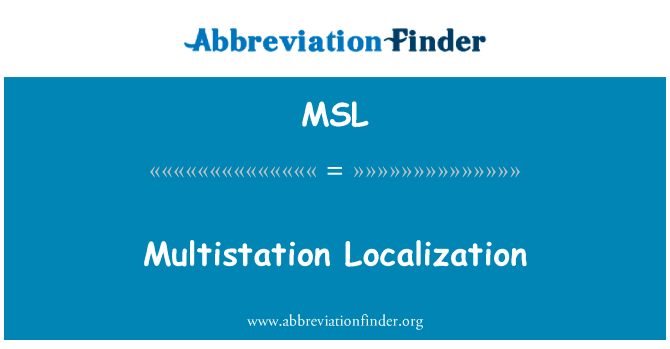 Multistation Localization的定义