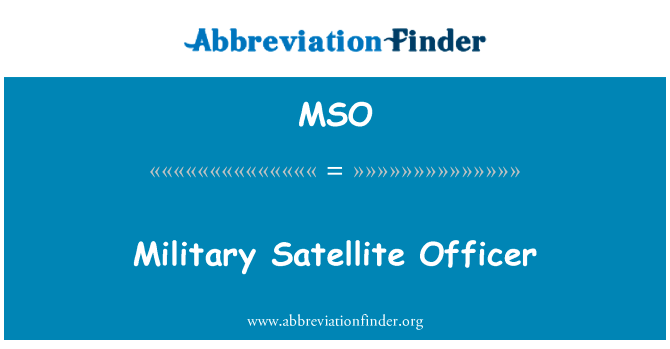 Military Satellite Officer的定义