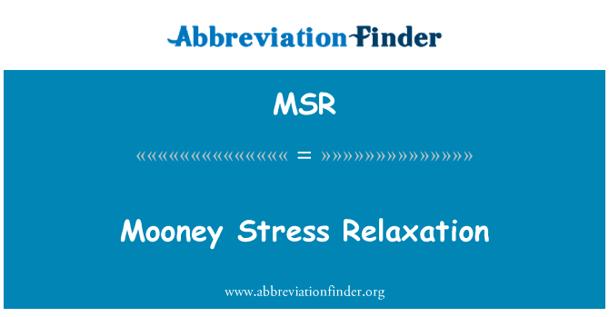 Mooney Stress Relaxation的定义