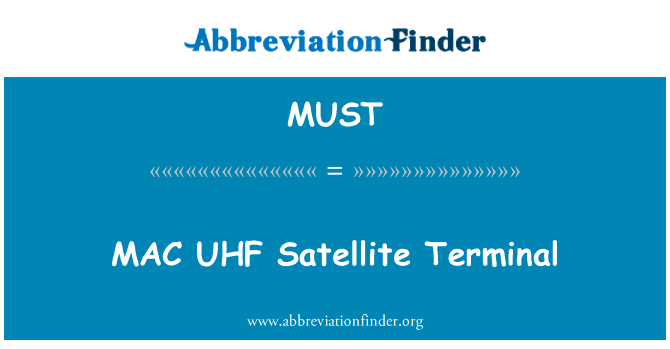 MAC UHF Satellite Terminal的定义
