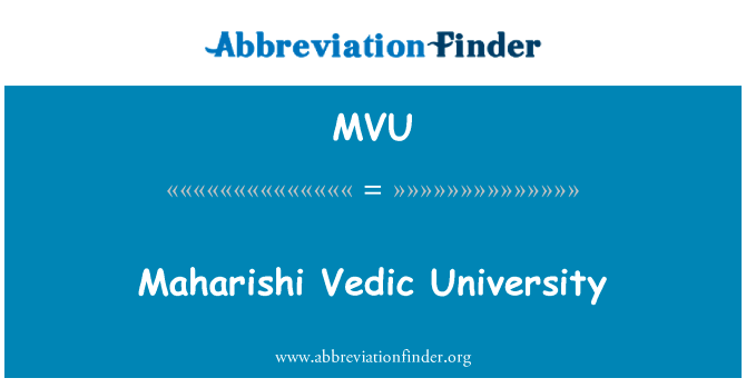 Maharishi Vedic University的定义