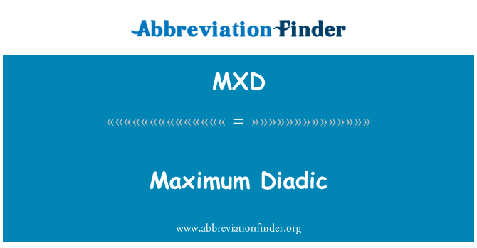 Maximum Diadic的定义