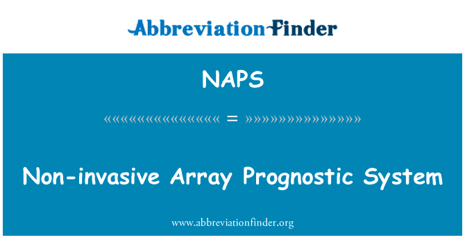 非侵入式阵列预后系统英文定义是Non-invasive Array Prognostic System,首字母缩写定义是NAPS