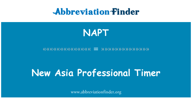 New Asia Professional Timer的定义