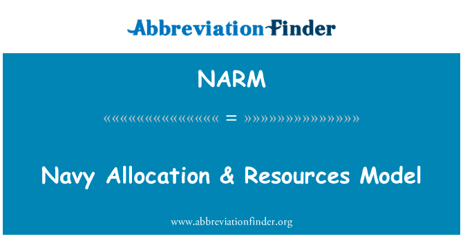 海军分配 & 资源模型英文定义是Navy Allocation & Resources Model,首字母缩写定义是NARM