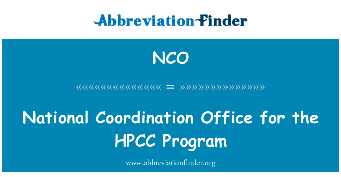 National Coordination Office for the HPCC Program的定义