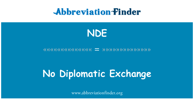 No Diplomatic Exchange的定义