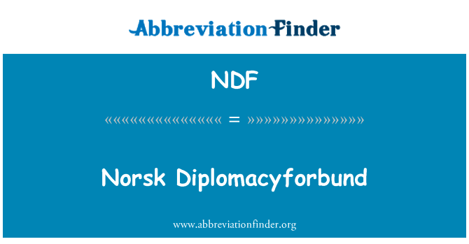Norsk Diplomacyforbund的定义