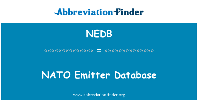 NATO Emitter Database的定义