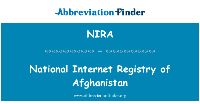 National Internet Registry of Afghanistan的定义