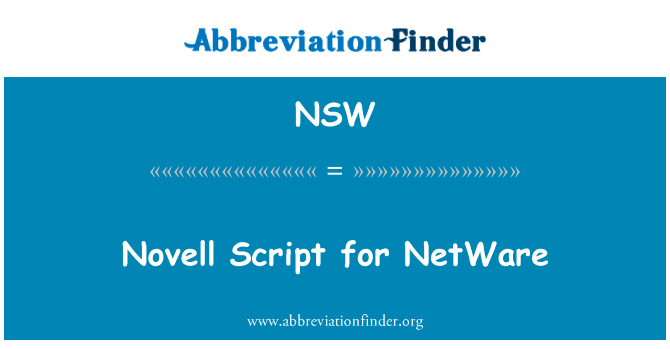 Novell Script for NetWare的定义