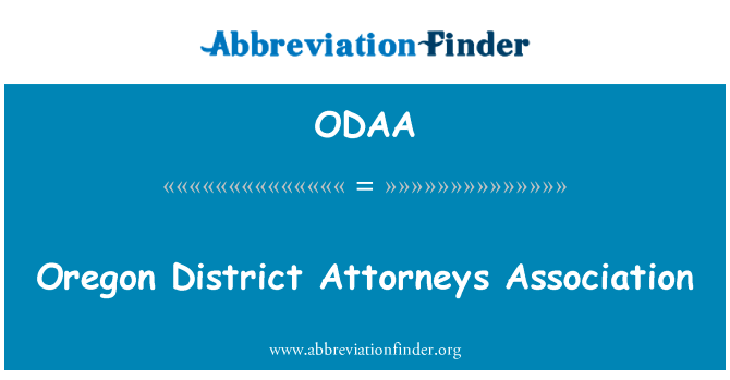 Oregon District Attorneys Association的定义