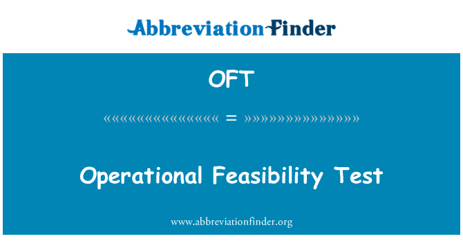Operational Feasibility Test的定义