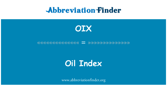 Oil Index的定义