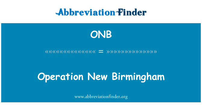 Operation New Birmingham的定义