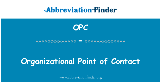 Organizational Point of Contact的定义