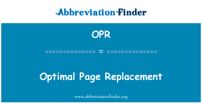 Optimal Page Replacement的定义