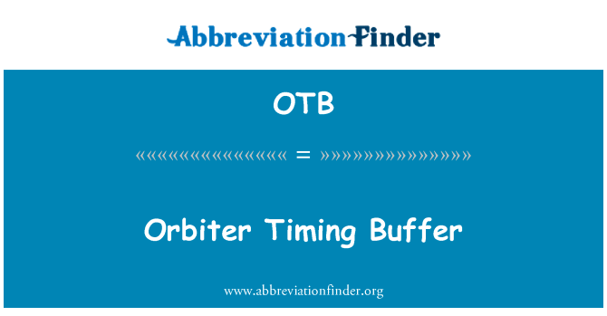 Orbiter Timing Buffer的定义