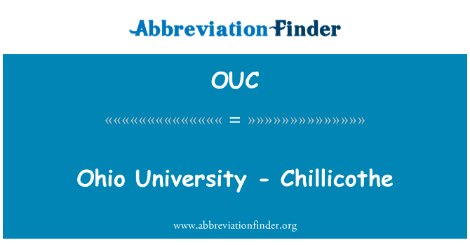Ohio University - Chillicothe的定义