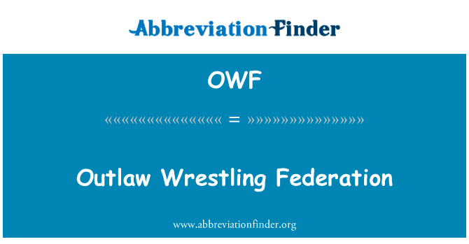 歹徒搏斗的联盟英文定义是Outlaw Wrestling Federation,首字母缩写定义是OWF