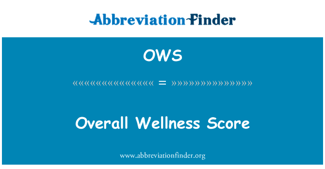 Overall Wellness Score的定义
