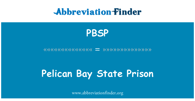 Pelican Bay State Prison的定义