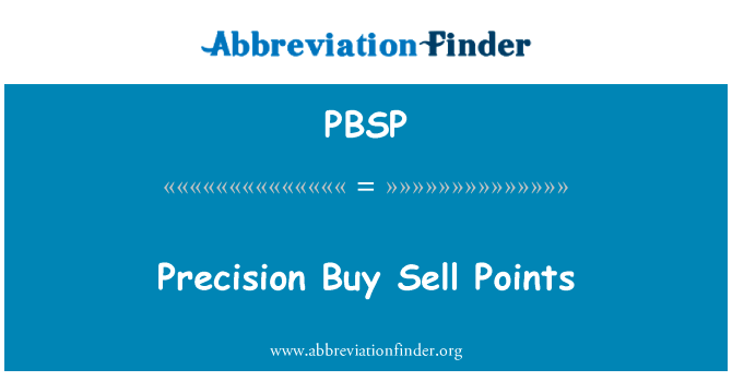 Precision Buy Sell Points的定义