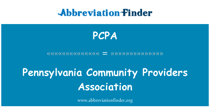 Pennsylvania Community Providers Association的定义