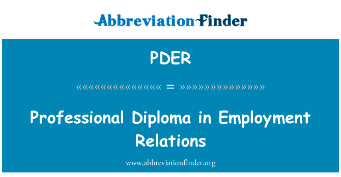Professional Diploma in Employment Relations的定义
