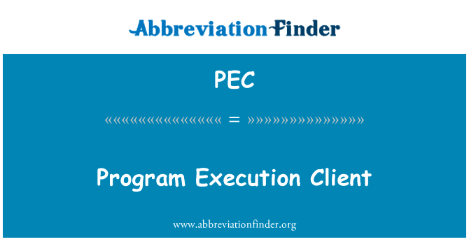 Program Execution Client的定义