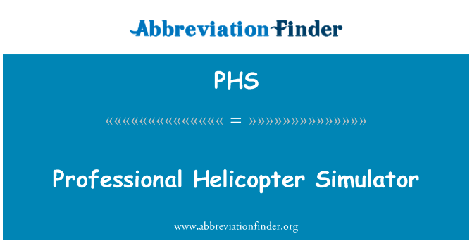 Professional Helicopter Simulator的定义