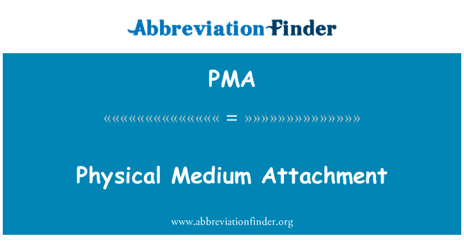 物理介质附件英文定义是Physical Medium Attachment,首字母缩写定义是PMA