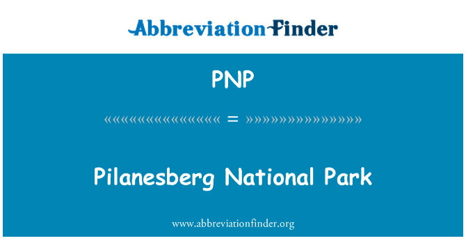 Pilanesberg National Park的定义