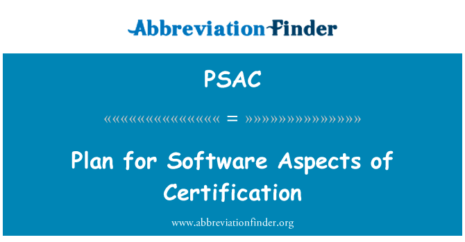 Plan for Software Aspects of Certification的定义