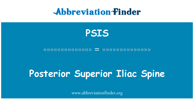 Posterior Superior Iliac Spine的定义