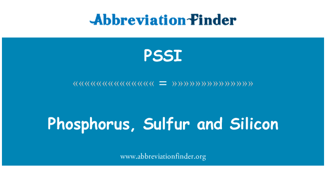 Phosphorus, Sulfur and Silicon的定义