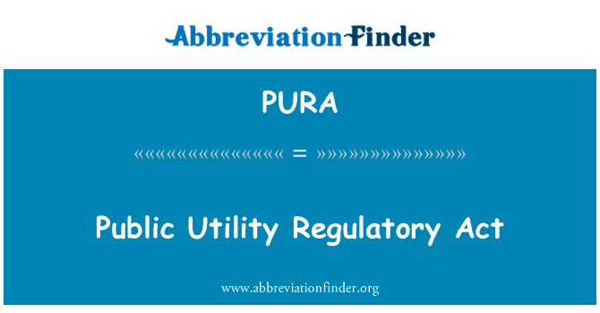 Public Utility Regulatory Act的定义