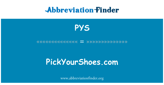 PickYourShoes.com的定义