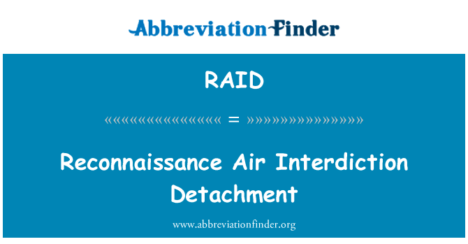 Reconnaissance Air Interdiction Detachment的定义