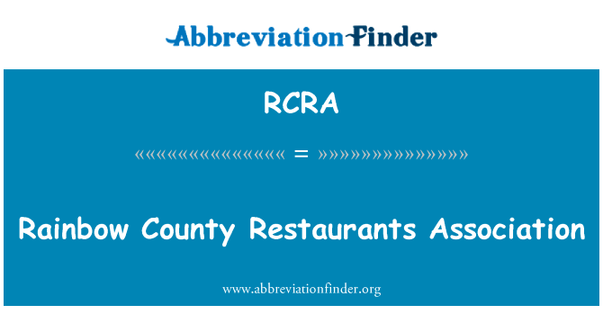 Rainbow County Restaurants Association的定义