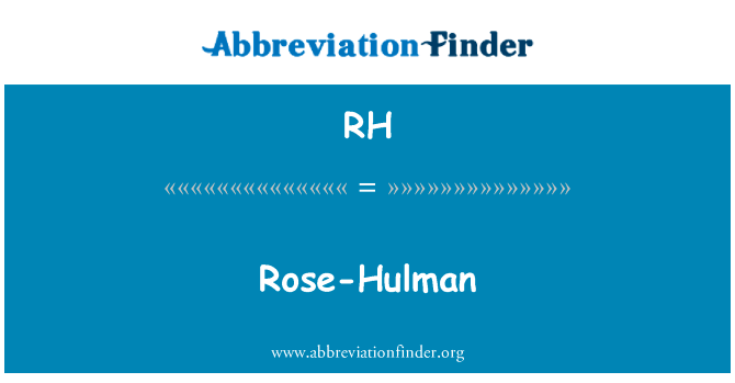 Rose-Hulman的定义
