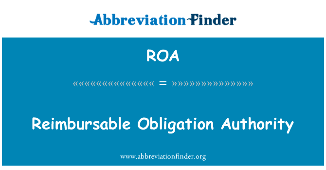 Reimbursable Obligation Authority的定义