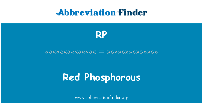 Red Phosphorous的定义