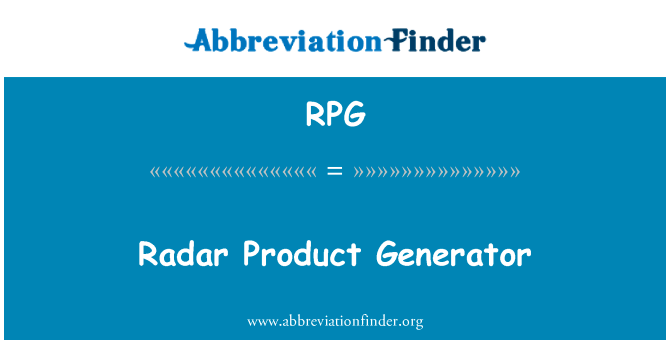 Radar Product Generator的定义