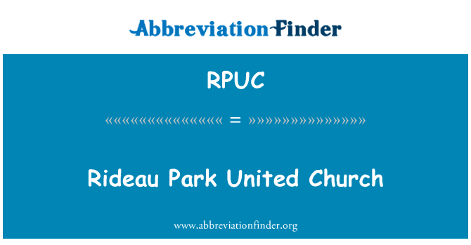 Rideau Park United Church的定义